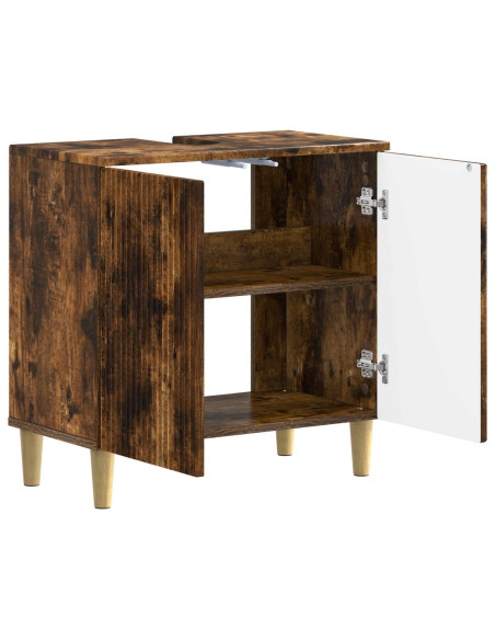 Armadio per Lavabo da Bagno ARNHEM Rovere Fumo