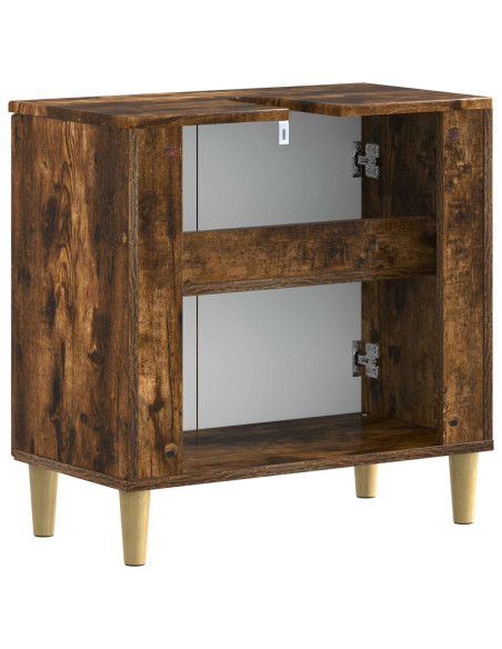 Armadio per Lavabo da Bagno ARNHEM Rovere Fumo