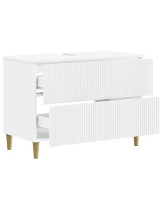 Armadio per Lavabo da Bagno ARNHEM Bianco 82 x 41 x 59 cm 2