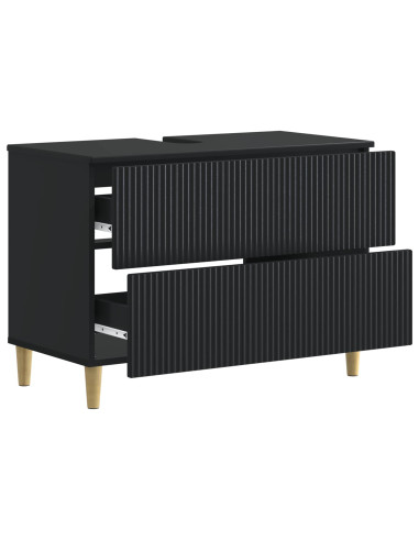 Armadio per Lavabo da Bagno ARNHEM Nero 82 x 41 x 59 cm