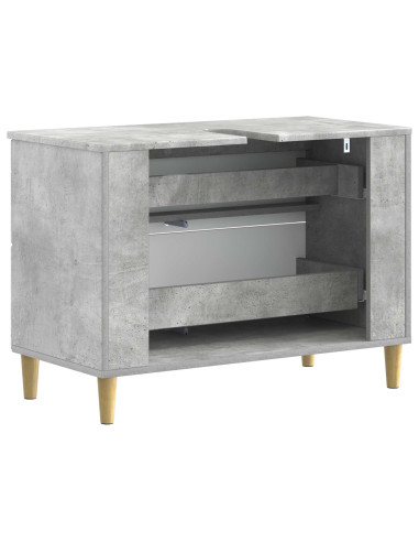 Armadio per Lavabo da Bagno ARNHEM Grigio Cemento
