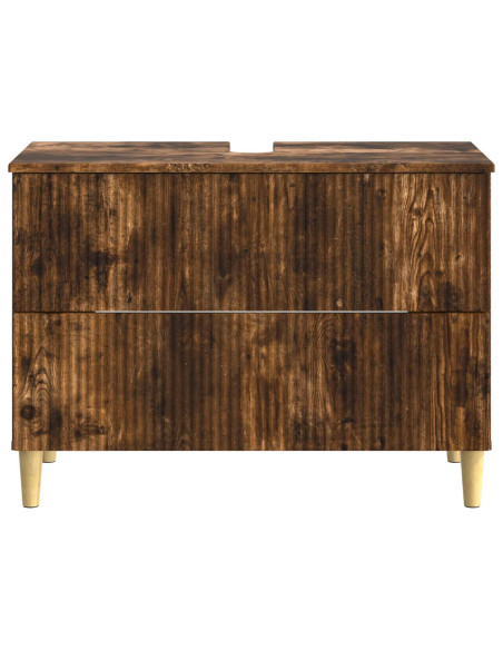 Armadio per Lavabo da Bagno ARNHEM Rovere Fumo 82 x 41 x 59 cm