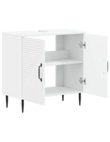 Armadio per Lavabo da Bagno HAARLEM Bianco 59,5 x 31,5 x 59 cm