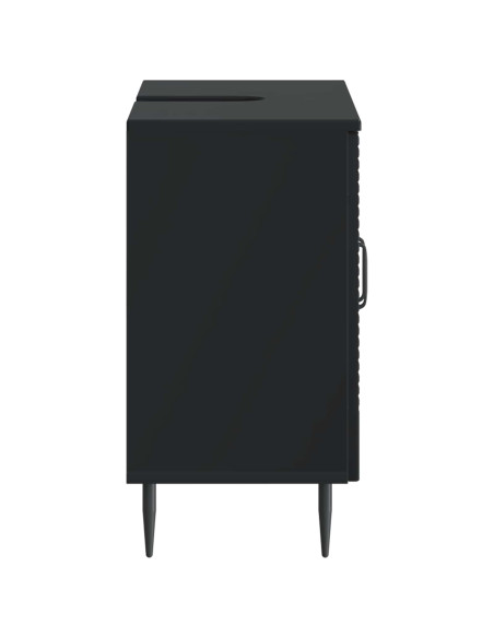 Armadio per Lavabo da Bagno HAARLEM Nero 59,5 x 31,5 x 59 cm
