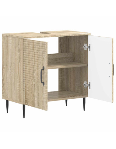 Armadio per Lavabo da Bagno HAARLEM Rovere Sonoma
