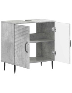 Armadio per Lavabo da Bagno HAARLEM Grigio Cemento 2