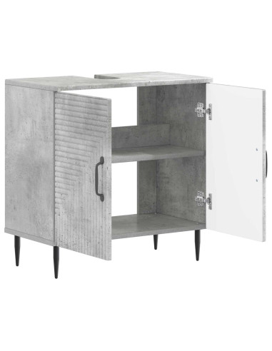 Armadio per Lavabo da Bagno HAARLEM Grigio Cemento