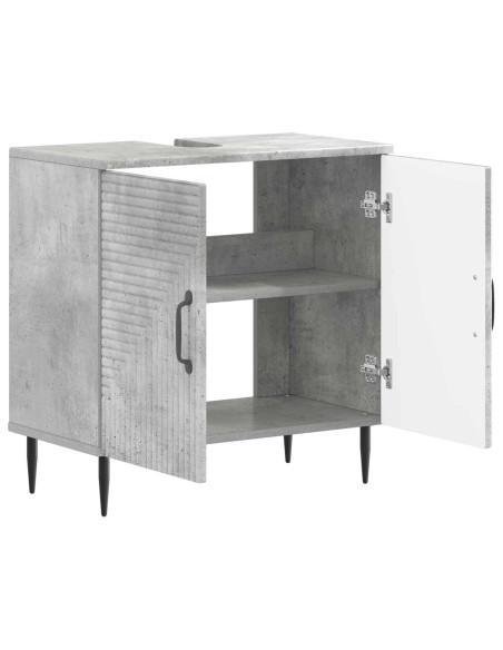 Armadio per Lavabo da Bagno HAARLEM Grigio Cemento