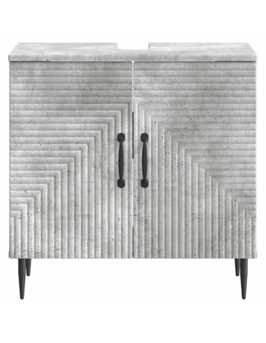 Armadio per Lavabo da Bagno HAARLEM Grigio Cemento
