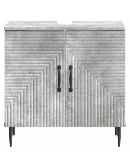 Armadio per Lavabo da Bagno HAARLEM Grigio Cemento