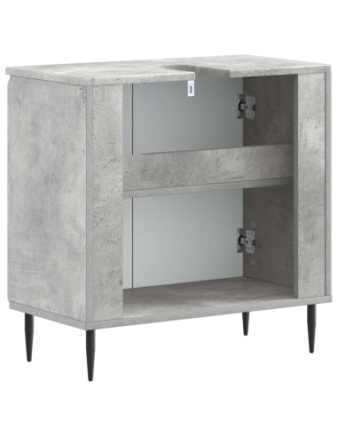 Armadio per Lavabo da Bagno HAARLEM Grigio Cemento