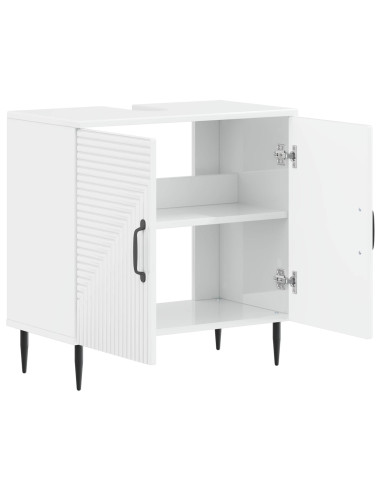 Armadio per Lavabo da Bagno HAARLEM Bianco Lucido