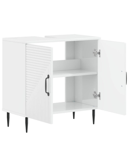 Armadio per Lavabo da Bagno HAARLEM Bianco Lucido