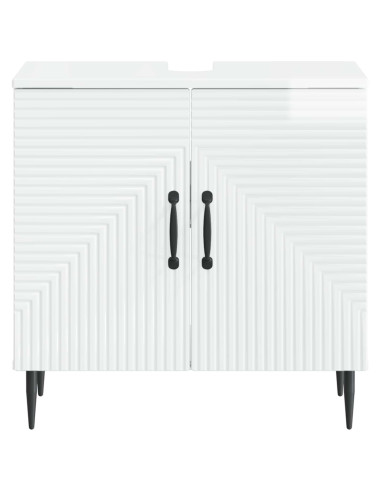 Armadio per Lavabo da Bagno HAARLEM Bianco Lucido