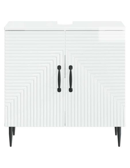 Armadio per Lavabo da Bagno HAARLEM Bianco Lucido