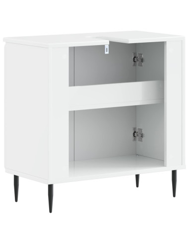 Armadio per Lavabo da Bagno HAARLEM Bianco Lucido