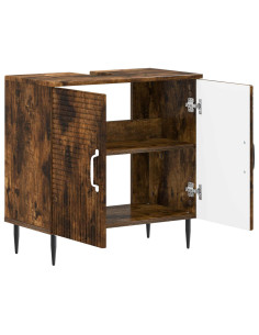 Armadio per Lavabo da Bagno HAARLEM Rovere Fumo 2