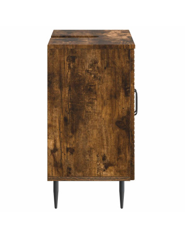 Armadio per Lavabo da Bagno HAARLEM Rovere Fumo