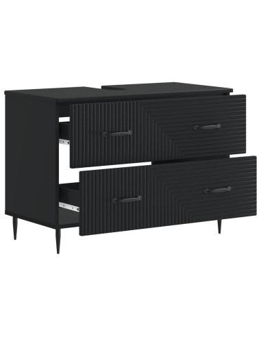 Armadio per Lavabo da Bagno HAARLEM Nero 82 x 41 x 58,5 cm