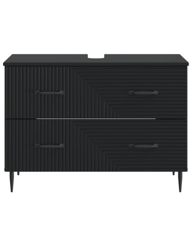Armadio per Lavabo da Bagno HAARLEM Nero 82 x 41 x 58,5 cm