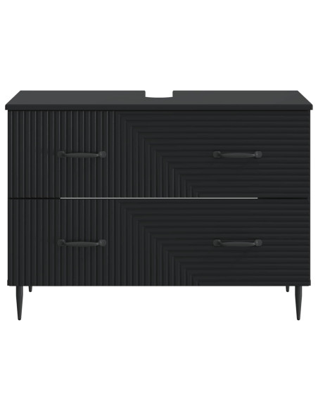 Armadio per Lavabo da Bagno HAARLEM Nero 82 x 41 x 58,5 cm