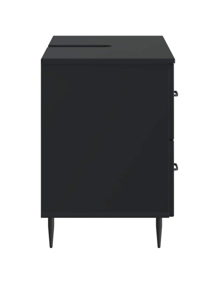 Armadio per Lavabo da Bagno HAARLEM Nero 82 x 41 x 58,5 cm