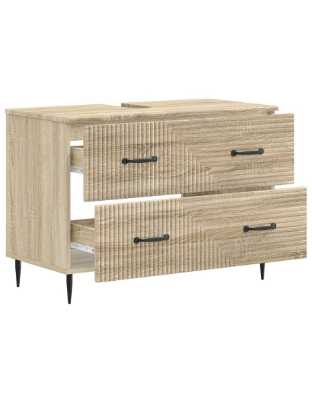Armadio per Lavabo da Bagno HAARLEM Rovere Sonoma