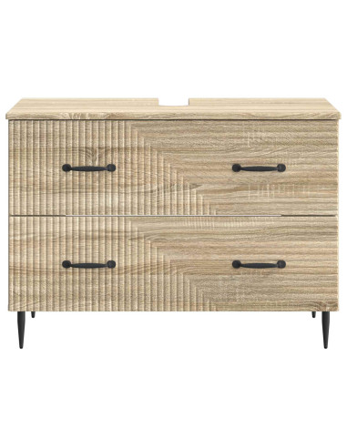 Armadio per Lavabo da Bagno HAARLEM Rovere Sonoma