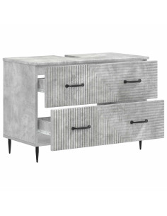 Armadio per Lavabo da Bagno HAARLEM Grigio Cemento 2