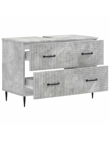 Armadio per Lavabo da Bagno HAARLEM Grigio Cemento