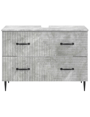 Armadio per Lavabo da Bagno HAARLEM Grigio Cemento
