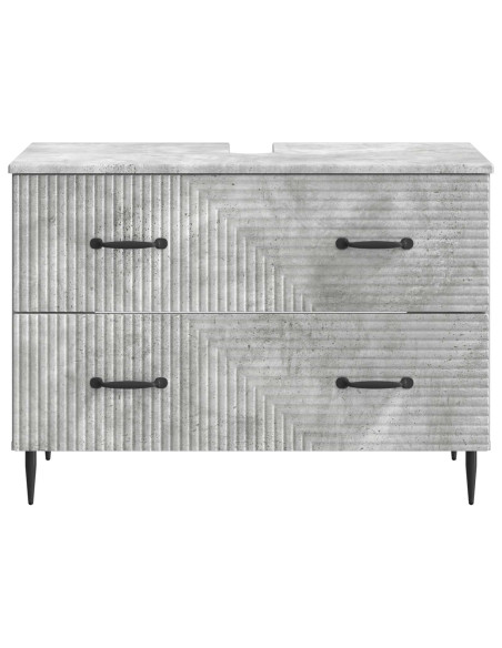 Armadio per Lavabo da Bagno HAARLEM Grigio Cemento