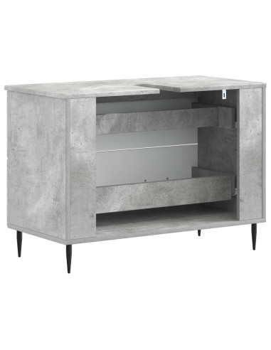 Armadio per Lavabo da Bagno HAARLEM Grigio Cemento