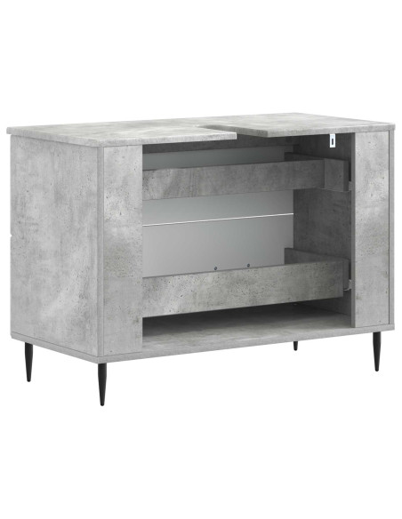 Armadio per Lavabo da Bagno HAARLEM Grigio Cemento