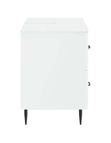 Armadio per Lavabo da Bagno HAARLEM Bianco Lucido