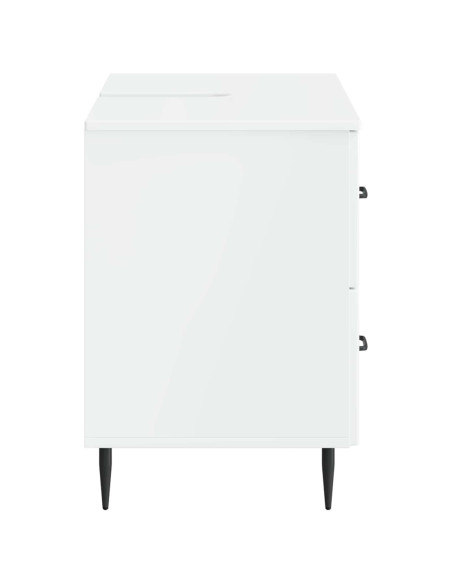 Armadio per Lavabo da Bagno HAARLEM Bianco Lucido