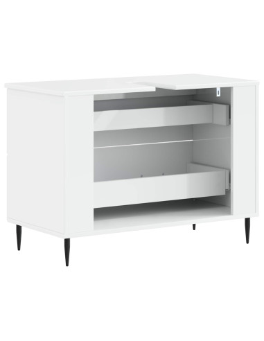 Armadio per Lavabo da Bagno HAARLEM Bianco Lucido
