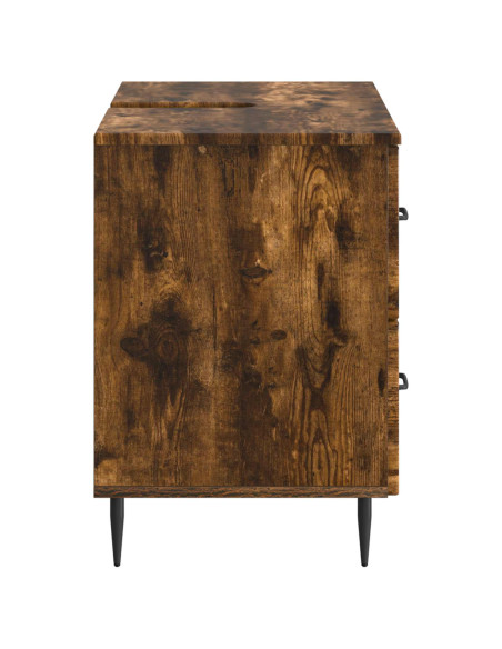 Armadio per Lavabo da Bagno HAARLEM Rovere Fumo