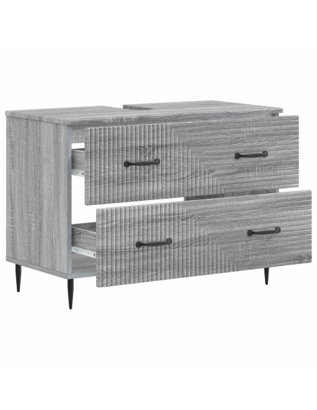 Armadio per Lavabo da Bagno HAARLEM Sonoma grigio