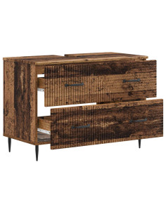 Armadio per Lavabo da Bagno HAARLEM Legno antico 2