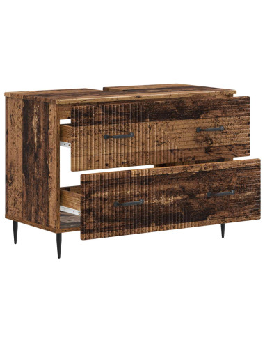Armadio per Lavabo da Bagno HAARLEM Legno antico