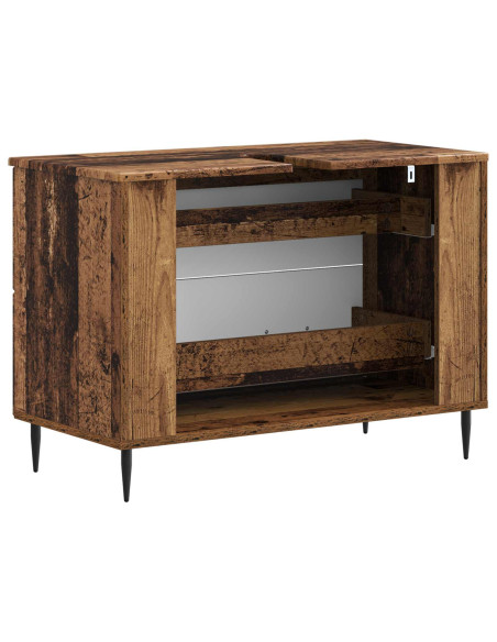 Armadio per Lavabo da Bagno HAARLEM Legno antico