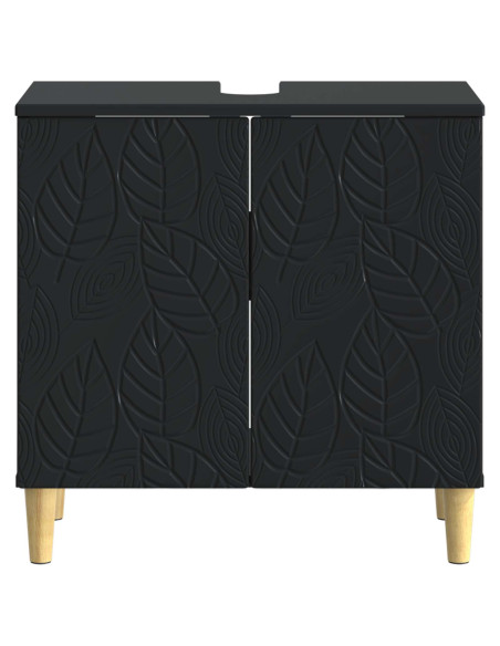 Armadio per Lavabo da Bagno DELFT Nero 59,5 x 31,5 x 59 cm
