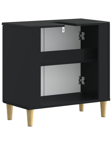Armadio per Lavabo da Bagno DELFT Nero 59,5 x 31,5 x 59 cm