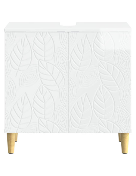 Armadio per Lavabo da Bagno DELFT Bianco Lucido