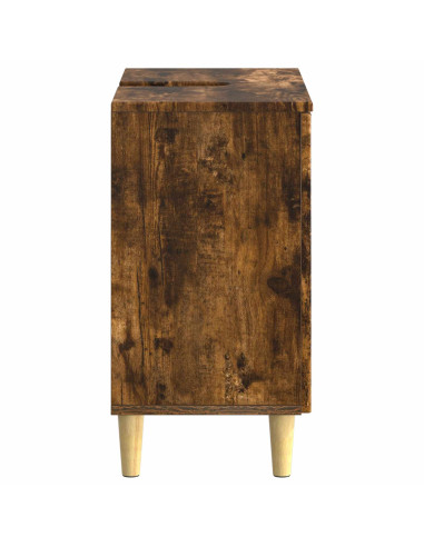 Armadio per Lavabo da Bagno DELFT Rovere Fumo