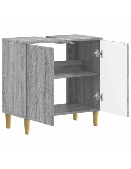 Armadio per Lavabo da Bagno DELFT Sonoma grigio