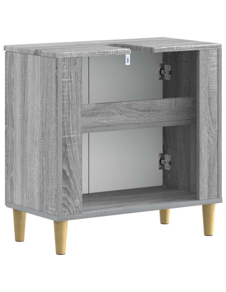 Armadio per Lavabo da Bagno DELFT Sonoma grigio