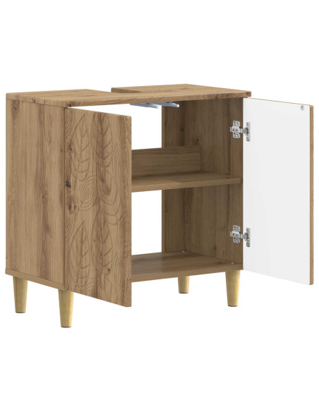 Armadio per Lavabo da Bagno DELFT Rovere Artigianale