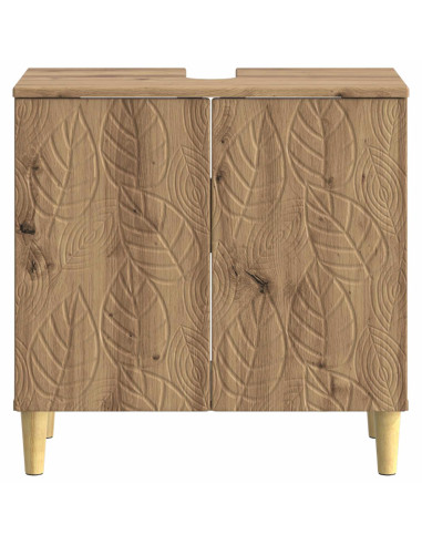 Armadio per Lavabo da Bagno DELFT Rovere Artigianale